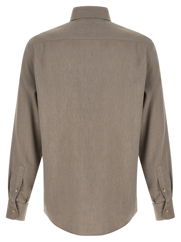 Brunello Cucinelli Gray Cotton Blouse