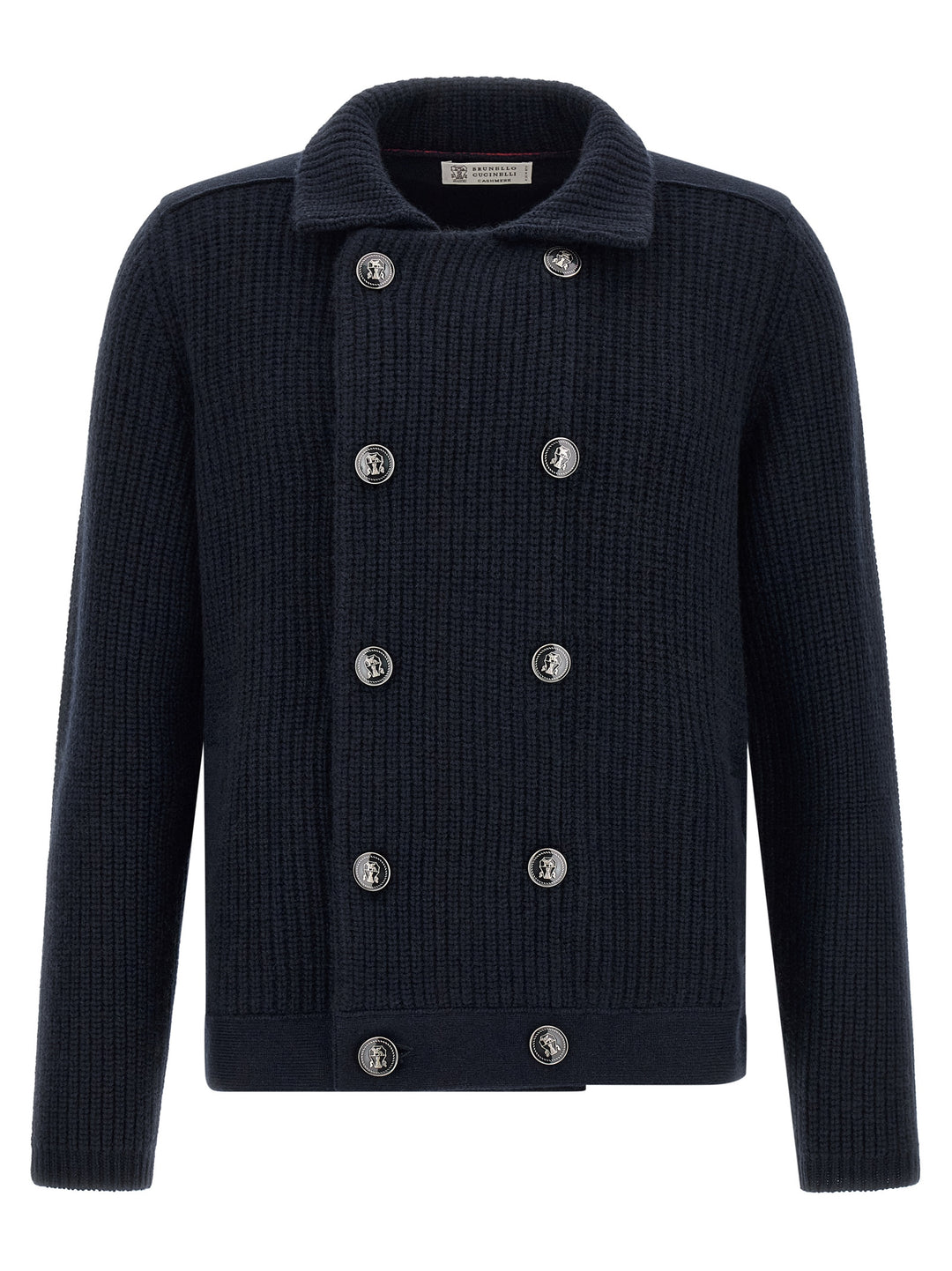 Brunello Cucinelli Blue Cashmere Cardigan
