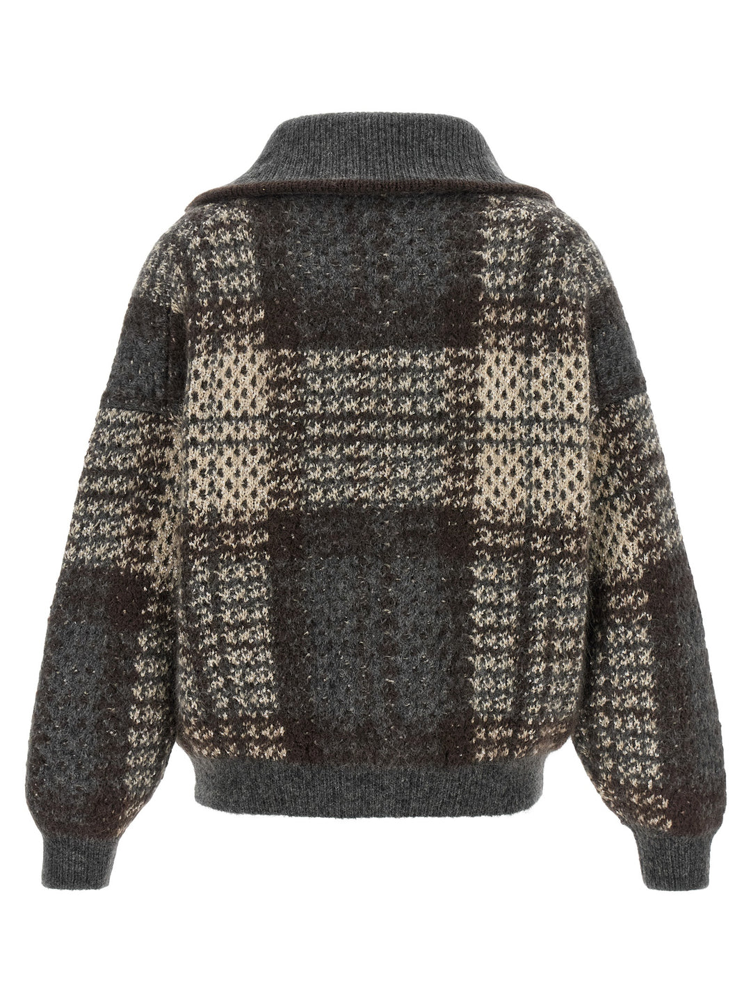 Brunello Cucinelli Gray Fabric Cardigan