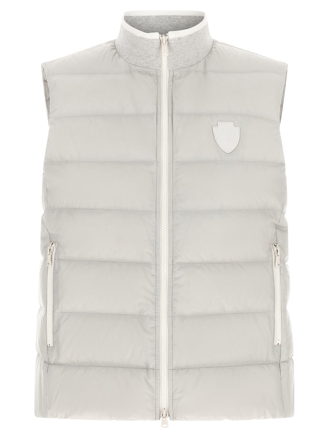 Brunello Cucinelli Gray Polyester Sleeveless Jacket