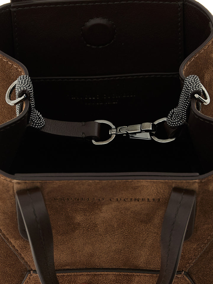 Brunello Cucinelli Brown Calfskin Handbag
