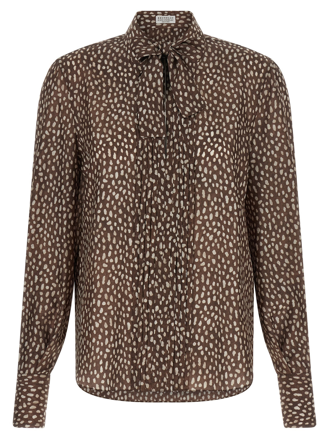 Brunello Cucinelli Brown Silk Blouse
