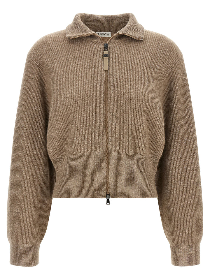 Brunello Cucinelli Brown Cashmere Cardigan