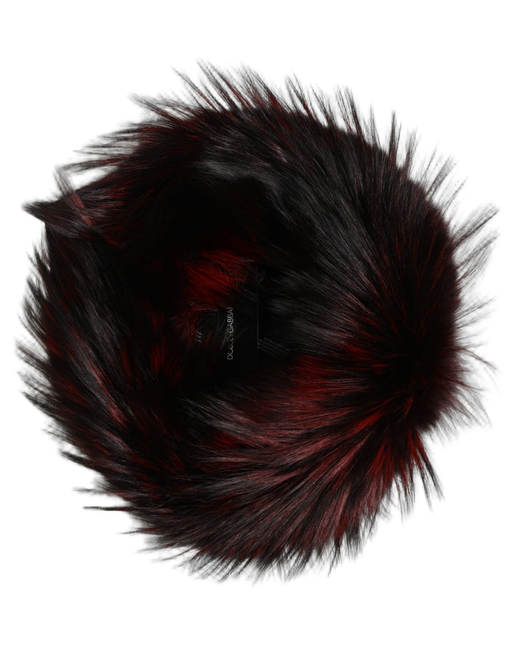 Dolce &amp; Gabbana Red Fox Mink Fur Womens Bucket Capello Hat