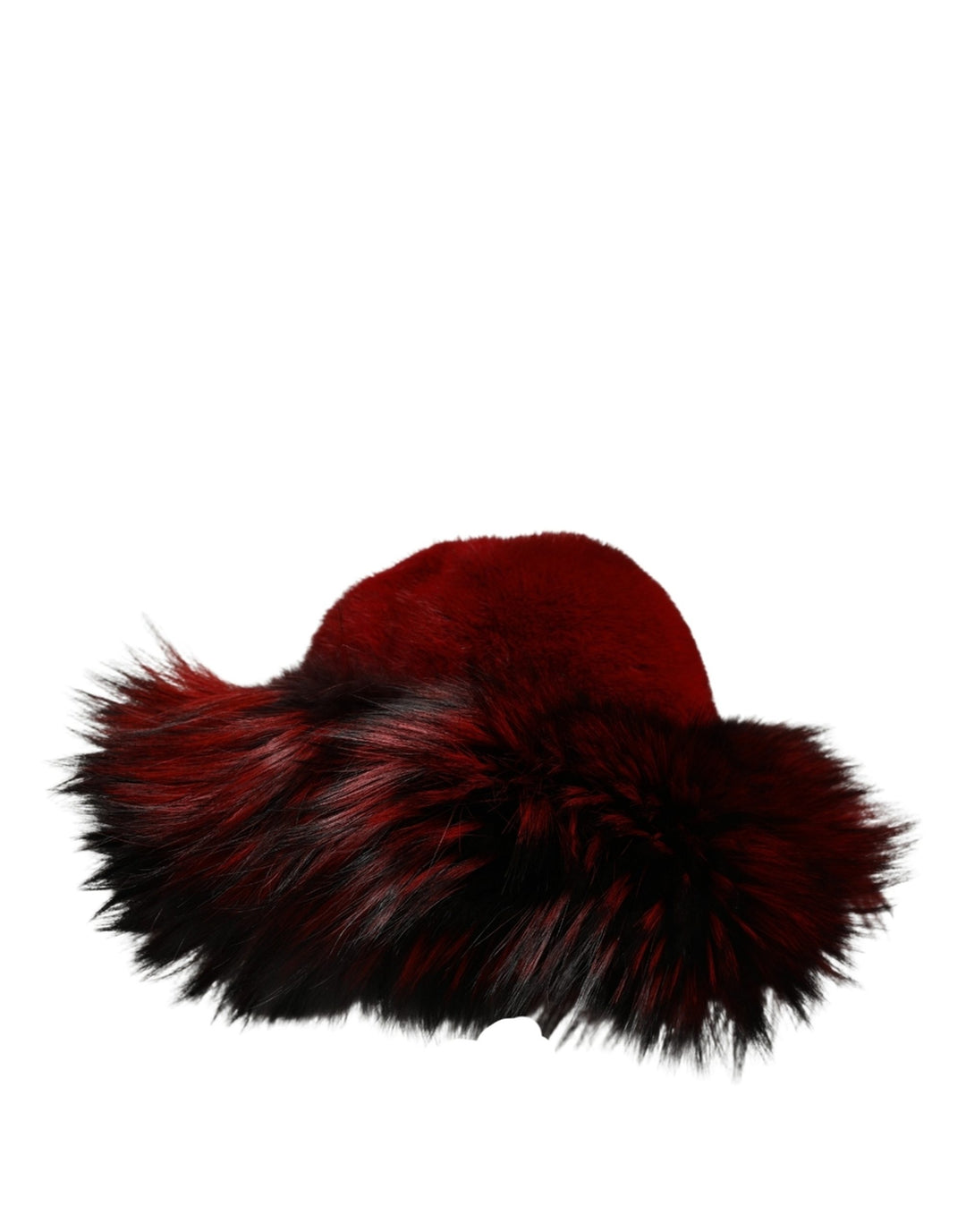 Dolce &amp; Gabbana Red Fox Mink Fur Womens Bucket Capello Hat