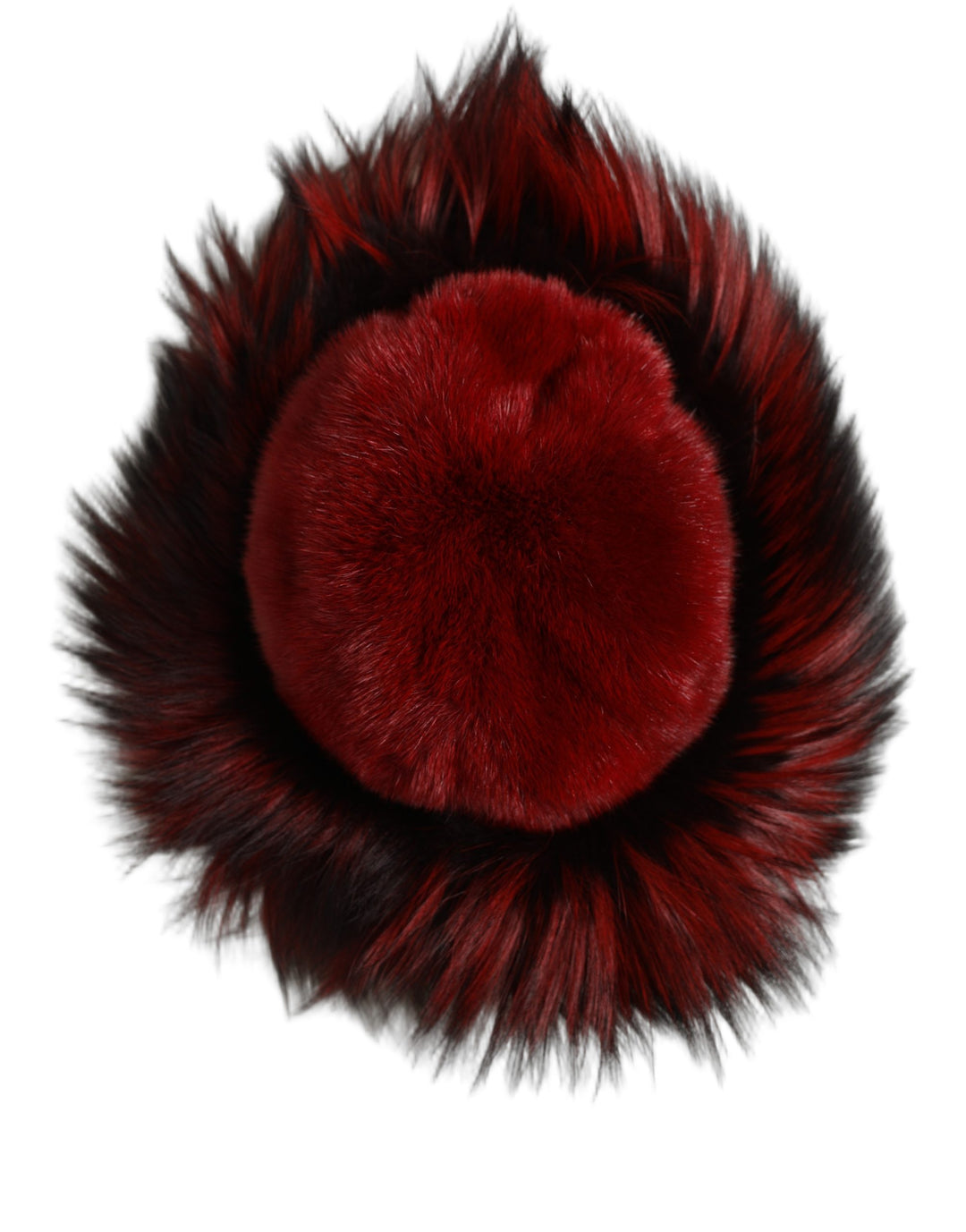 Dolce &amp; Gabbana Red Fox Mink Fur Womens Bucket Capello Hat