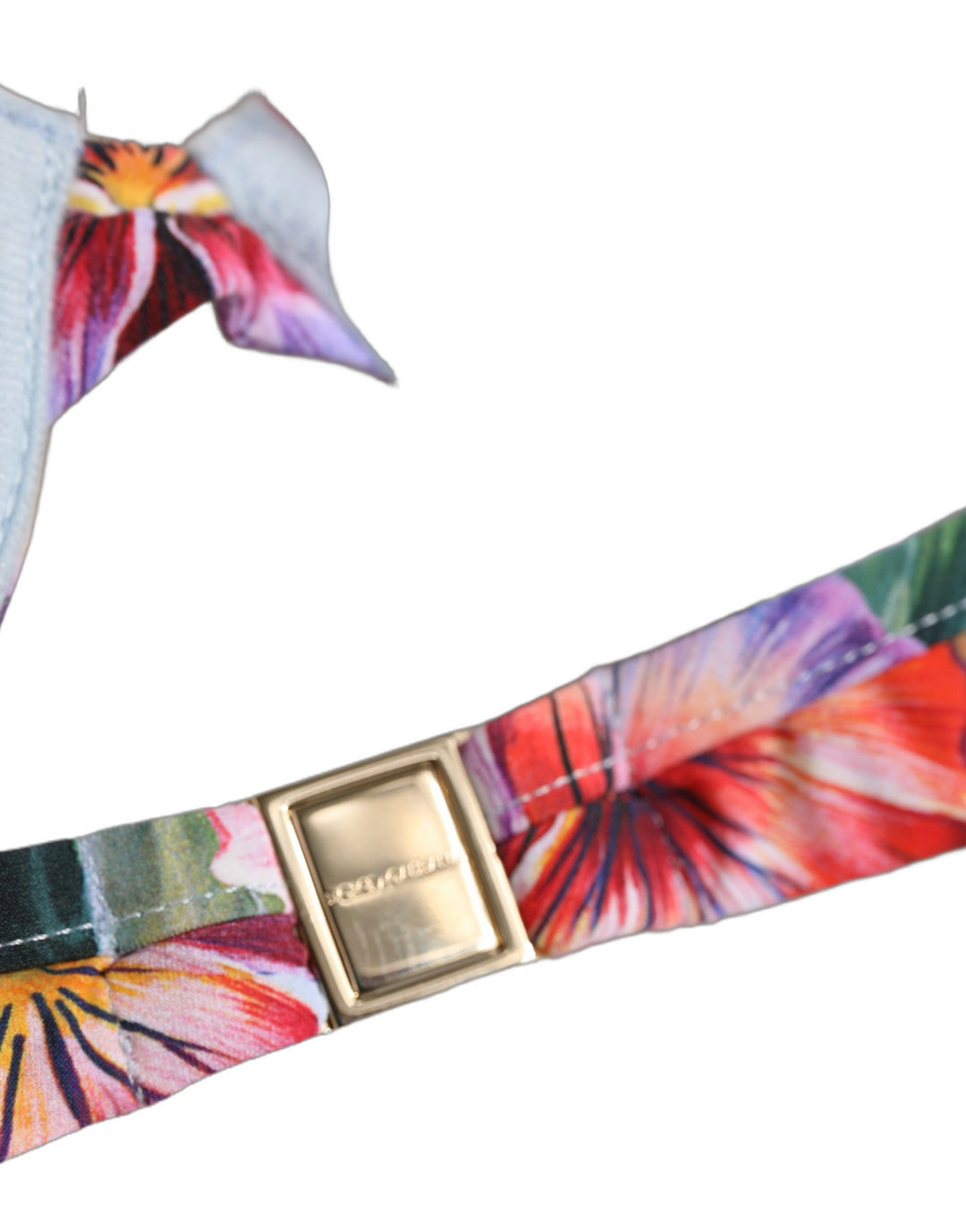 Dolce &amp; Gabbana Top Multicolor Floral Print Beachwear Bikini