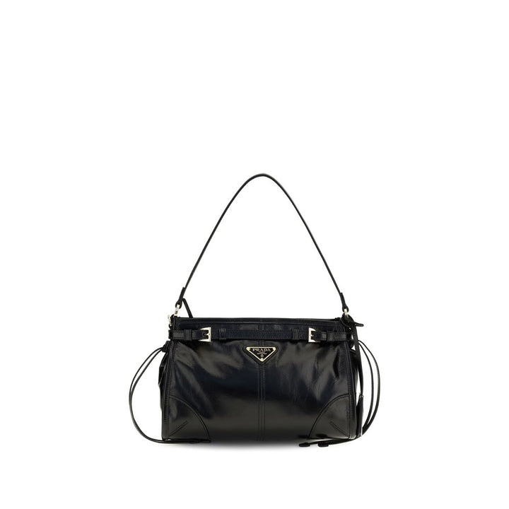 Prada Black Calf Leather Bos Taurus Handbag