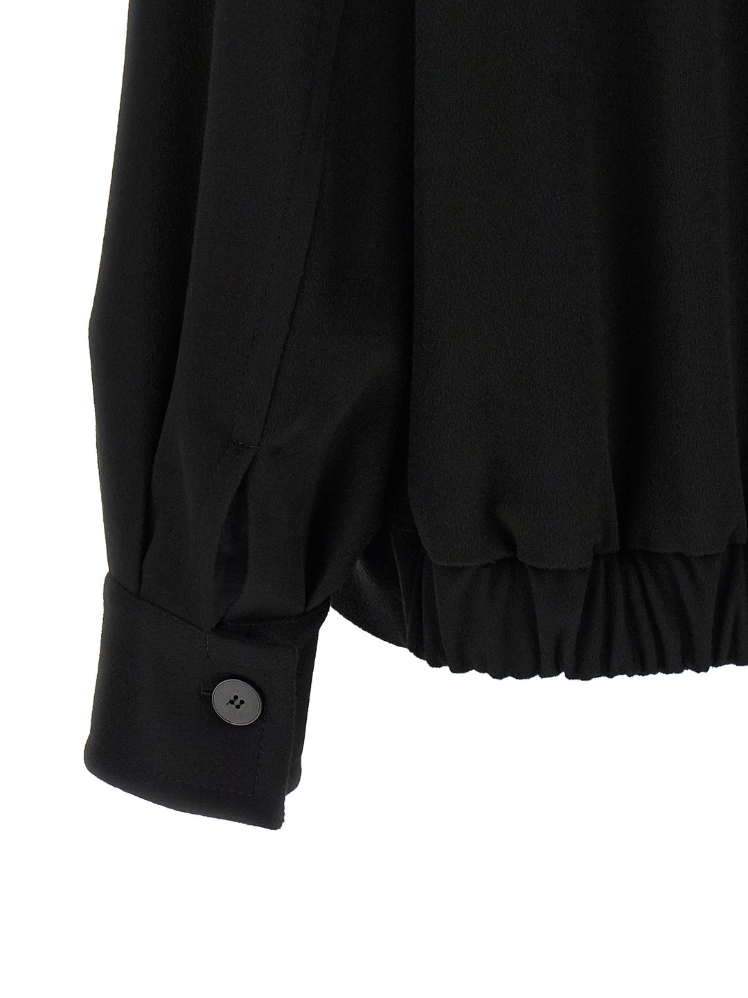 Alberto Biani Black Wool Bomber