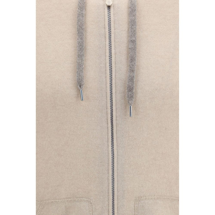 Brunello Cucinelli Beige Cashmere Sweatshirt