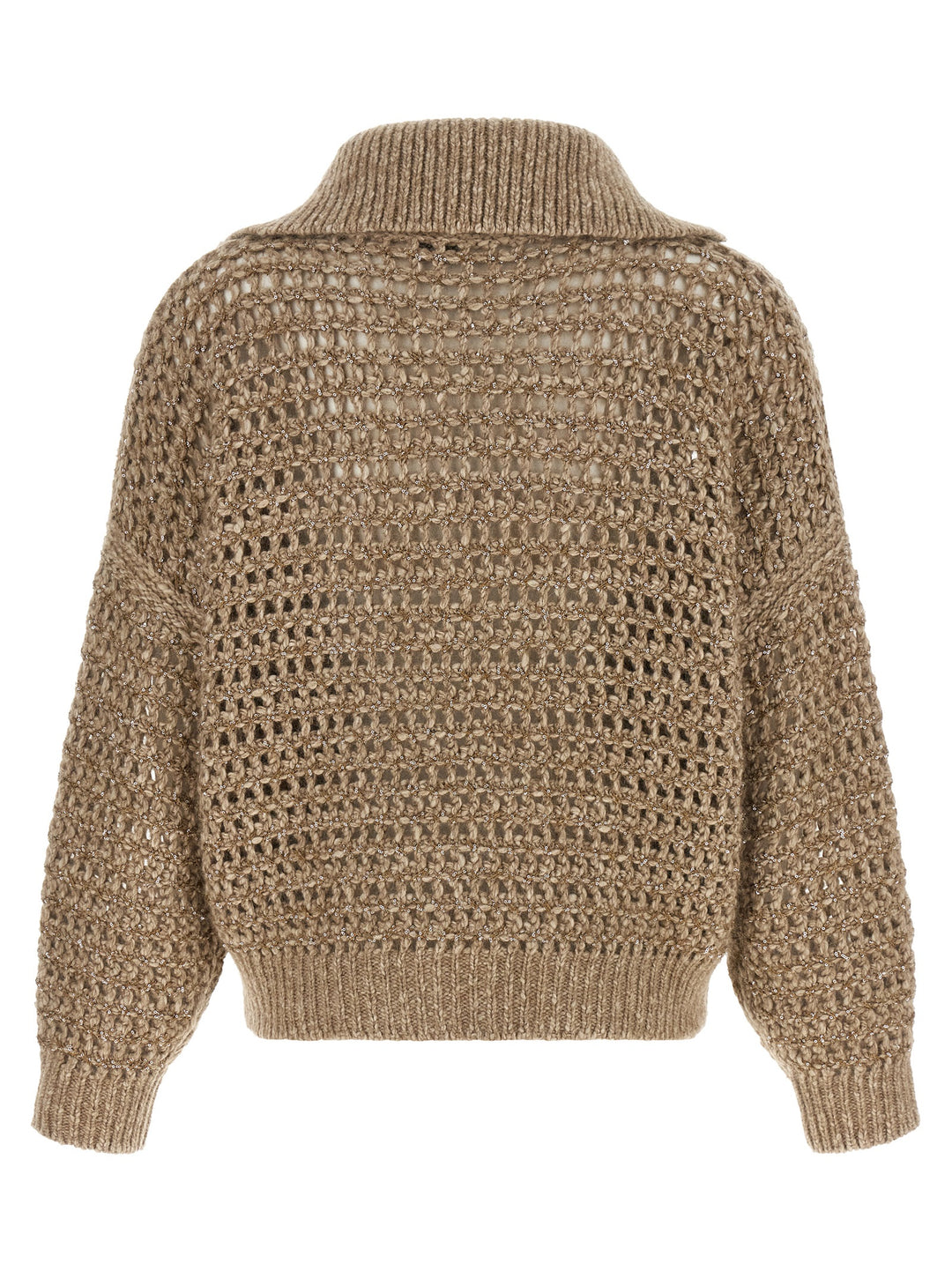 Brunello Cucinelli Beige Elastane Cardigan