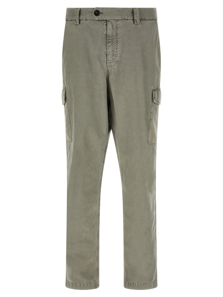 Brunello Cucinelli Bicolor Cotton Cargo Pants