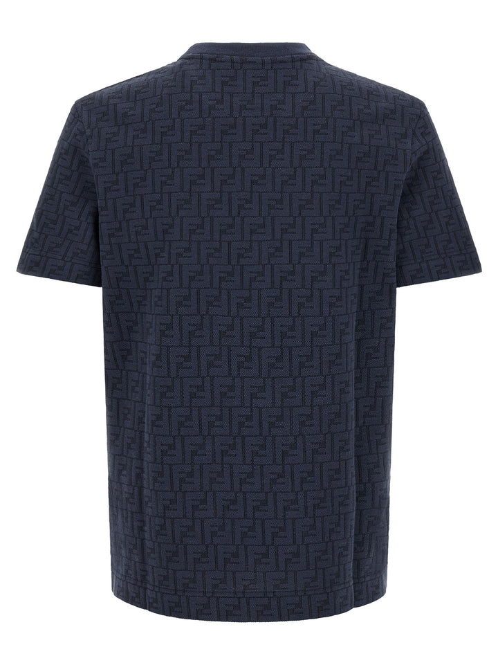 Fendi Blue Cotton T-Shirt