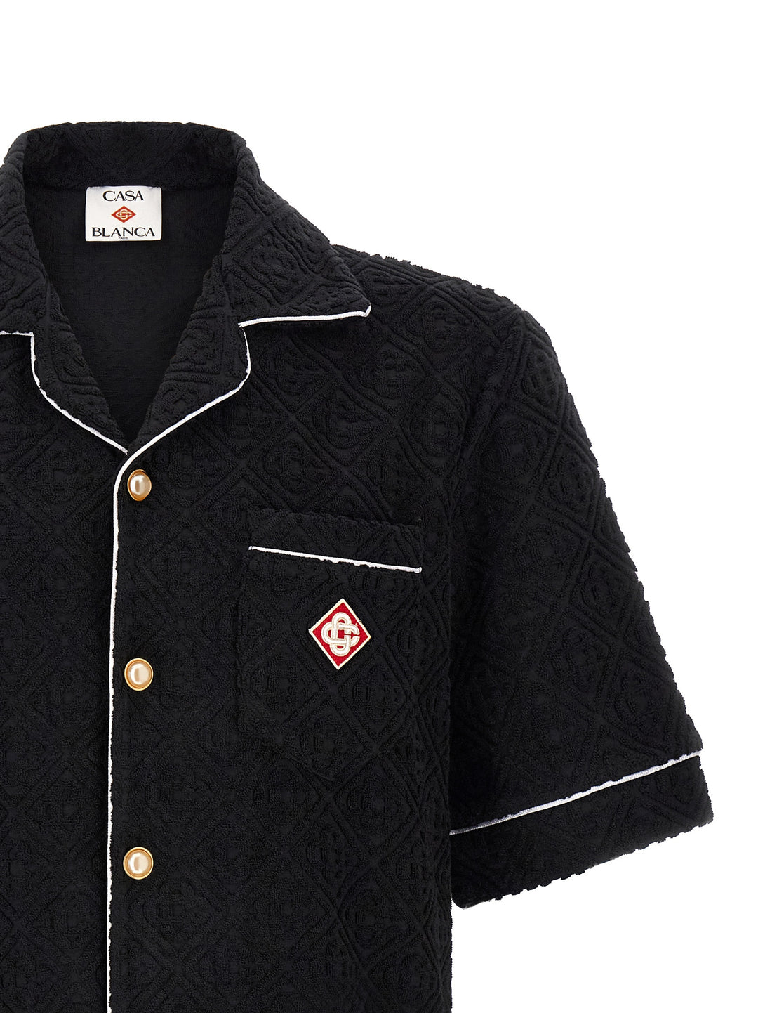 Casablanca Black Cotton Pattern Shirt