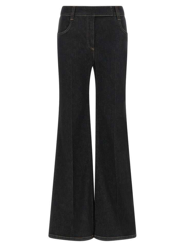 Brunello Cucinelli Blue Cotton Flared Jeans