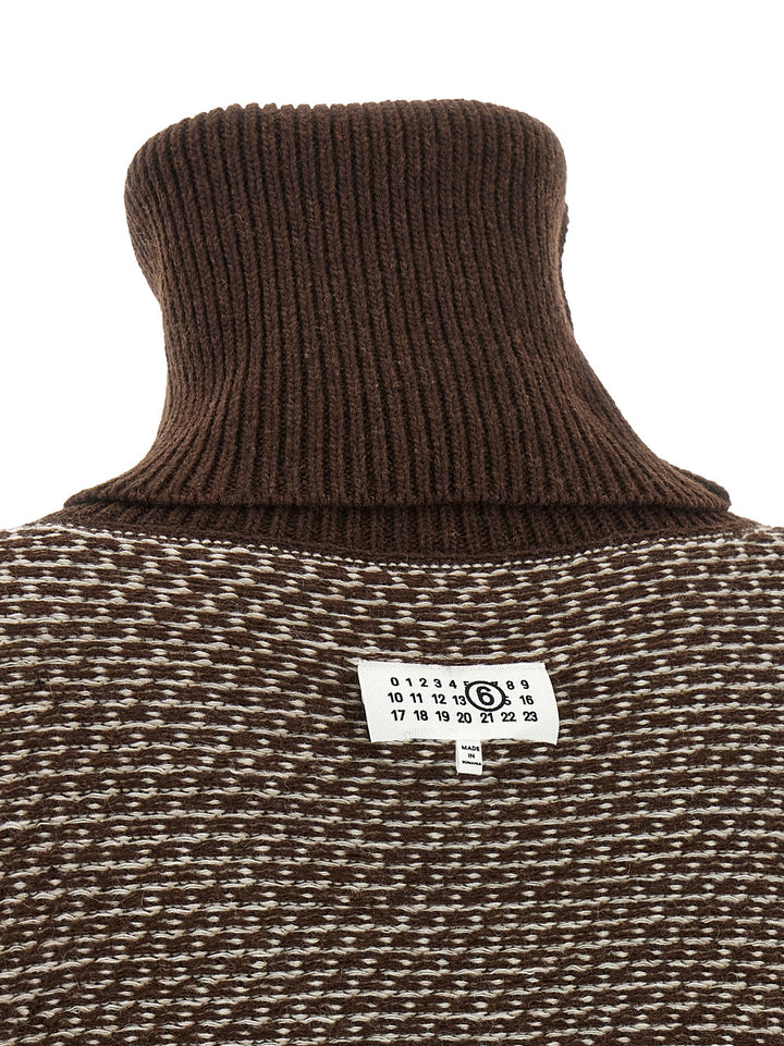 MM6 Maison Margiela Brown Wool Short Dress