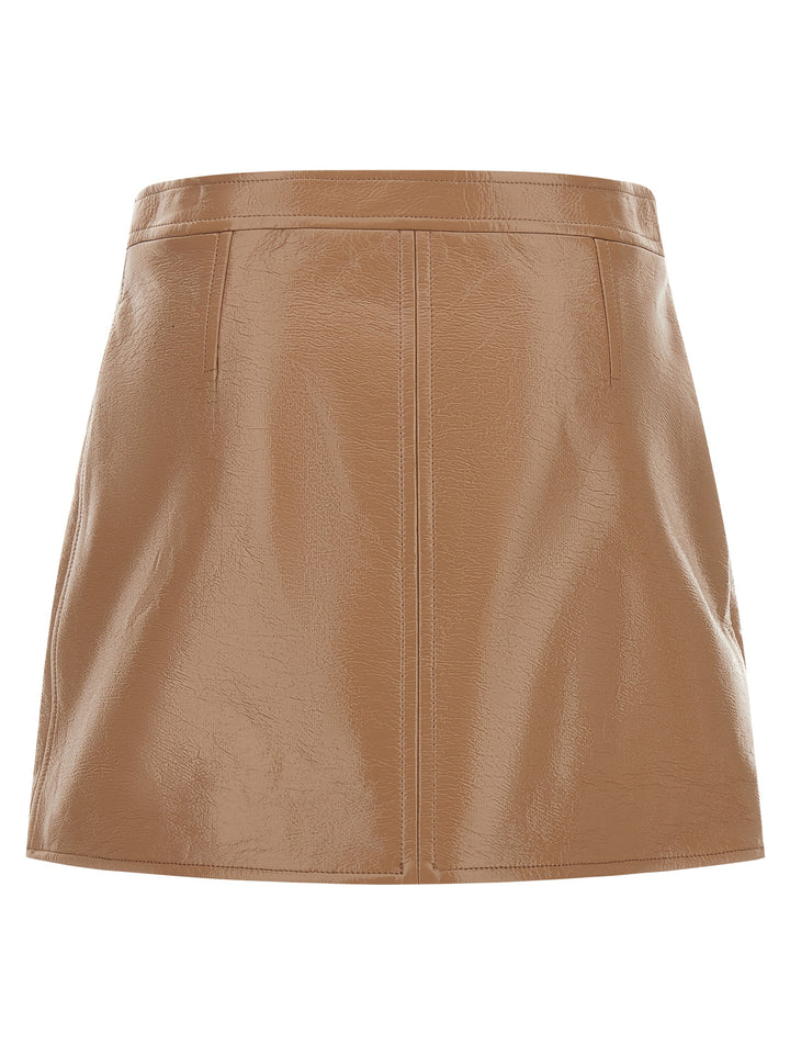 Courrèges Beige Cotton Long Skirt