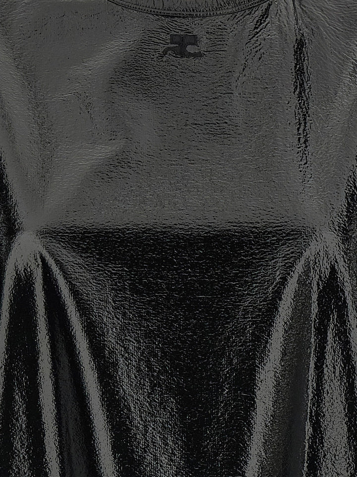 Courrèges Black Viscose Short Dress