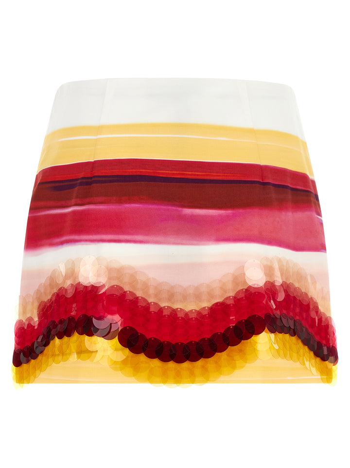 Fendi Multicolor Cotton Long Skirt