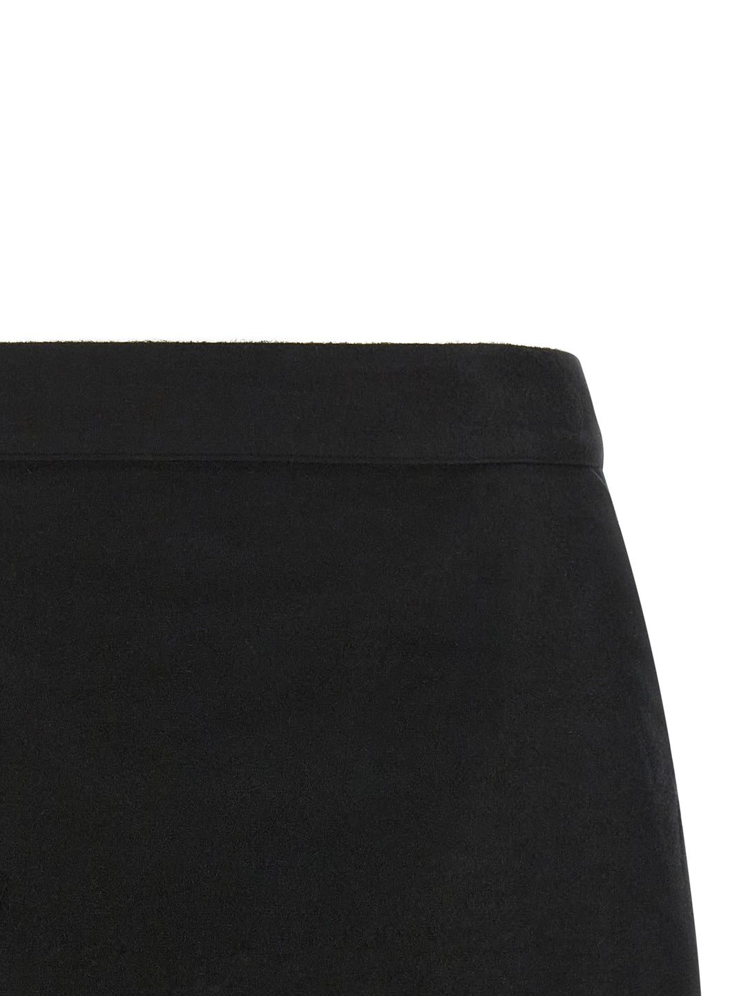 Rick Owens Black Ramie Long Skirt