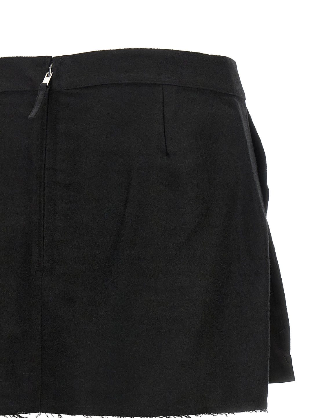 Rick Owens Black Ramie Long Skirt