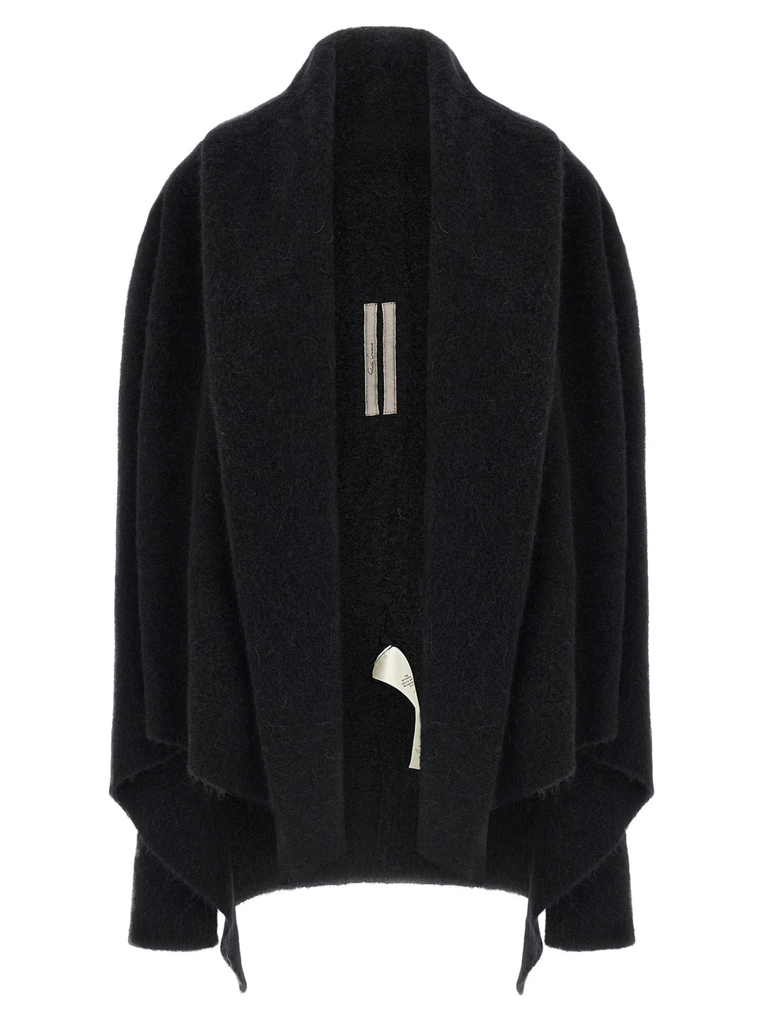 Rick Owens Black Marabou Cardigan