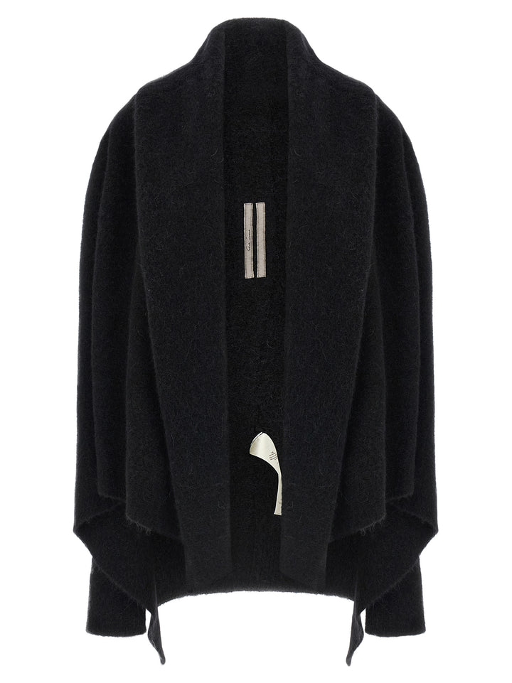 Rick Owens Black Marabou Cardigan