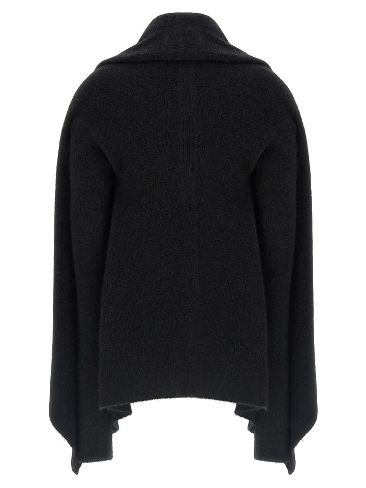 Rick Owens Black Marabou Cardigan