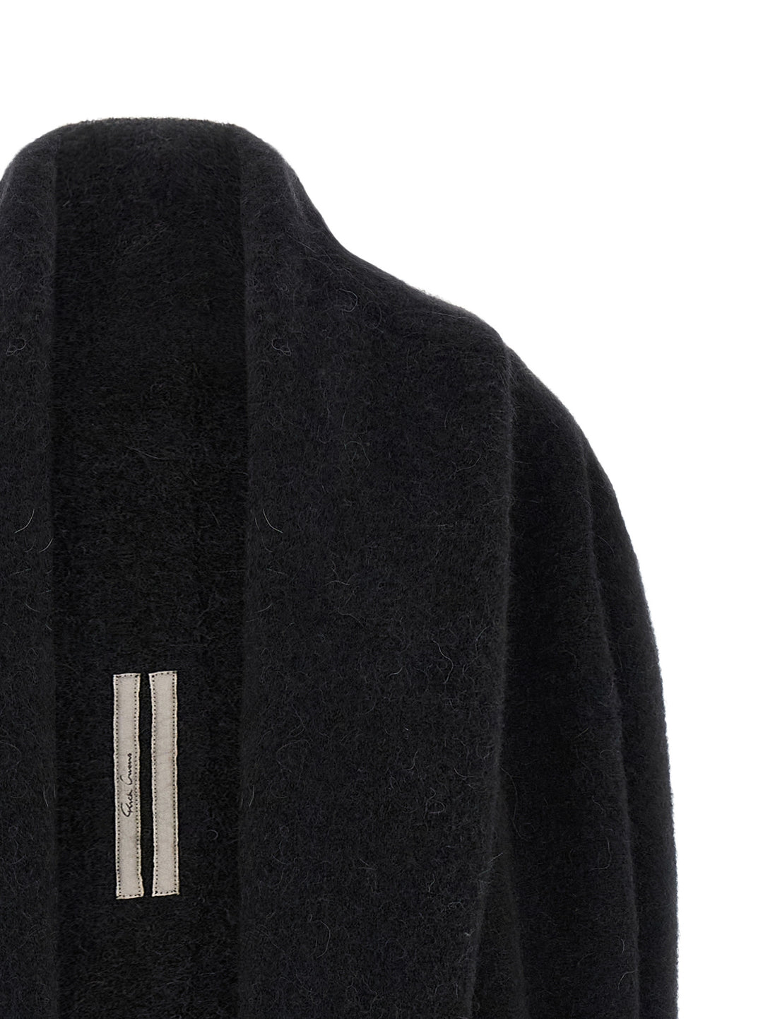 Rick Owens Black Marabou Cardigan