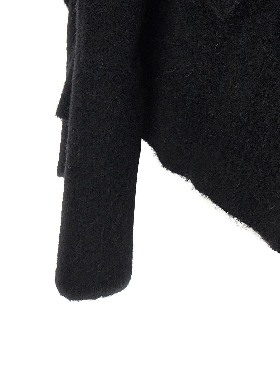 Rick Owens Black Marabou Cardigan