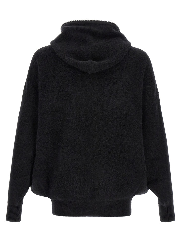 Rick Owens Black Marabou Sweatshirt
