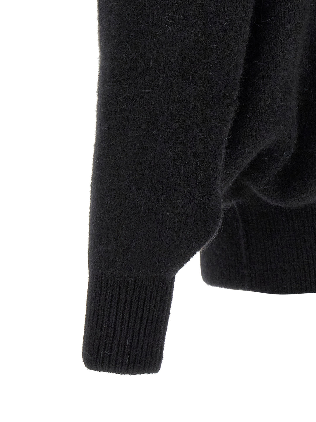 Rick Owens Black Marabou Sweatshirt