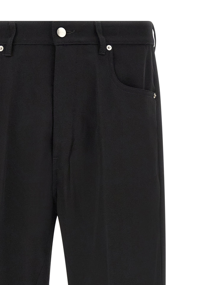 Rick Owens Black Cotton Relaxed Fit Jeans