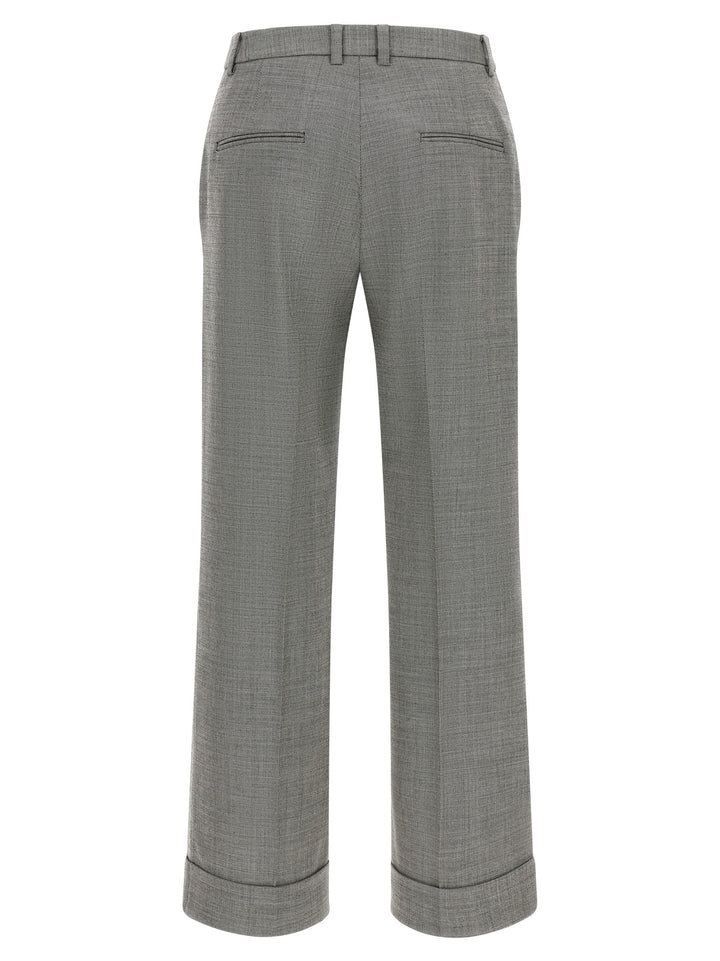 Alberto Biani Gray Wool Flared Pants