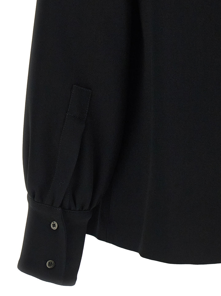 Alberto Biani Black Triacetate Blouse