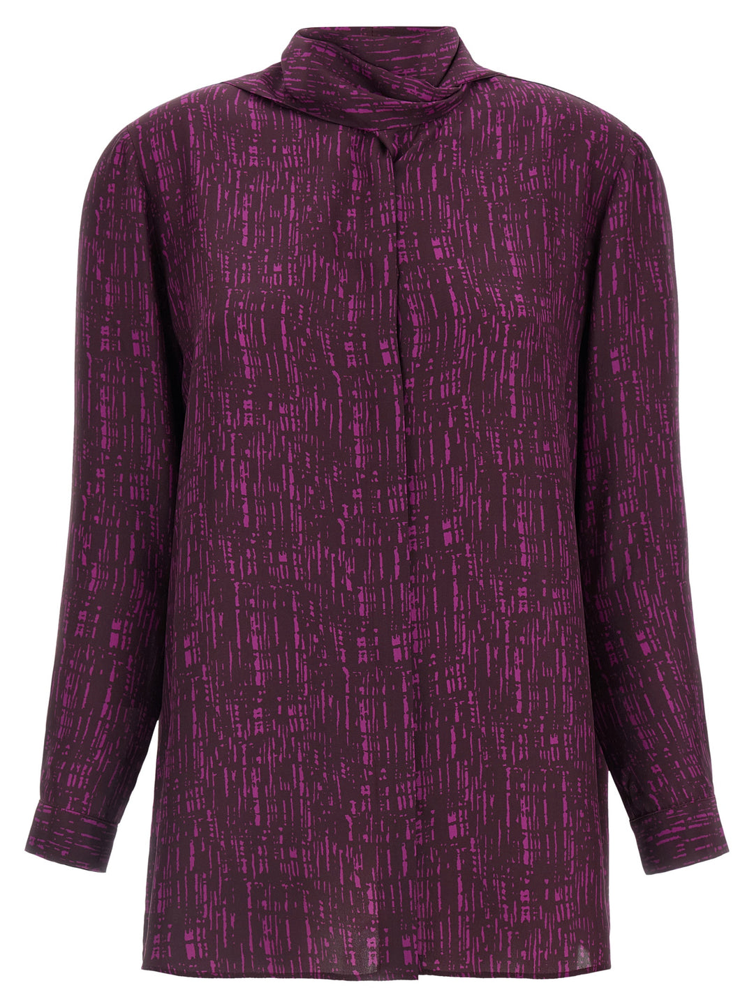 Gianluca Capannolo Purple Silk Blouse