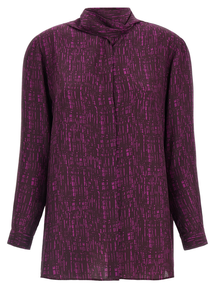 Gianluca Capannolo Purple Silk Blouse
