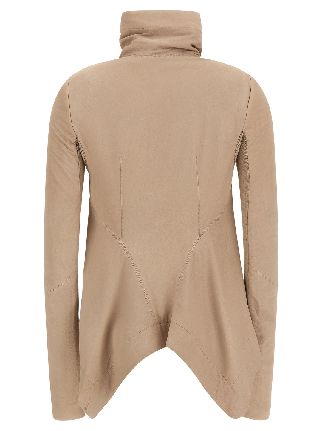 Rick Owens Beige Lamb Leather Leather Jacket