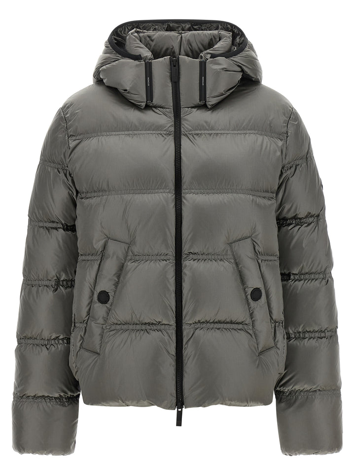Moncler Gray Polyamide Full-Length Jacket