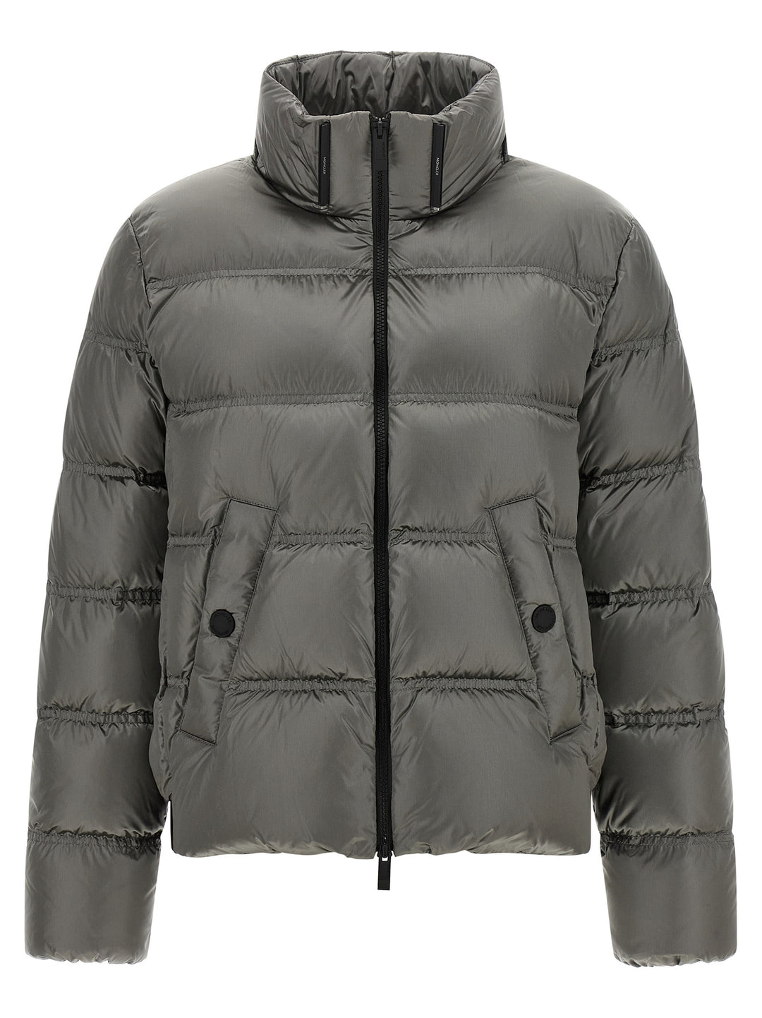 Moncler Gray Polyamide Full-Length Jacket