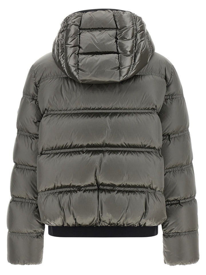 Moncler Gray Polyamide Full-Length Jacket