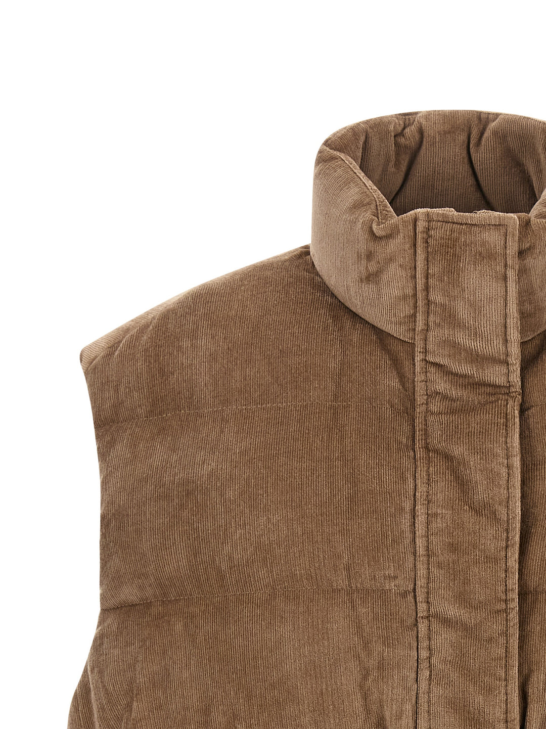 Brunello Cucinelli Beige Viscose Sleeveless Jacket