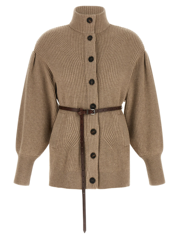 Brunello Cucinelli Beige Virgin Wool Cardigan