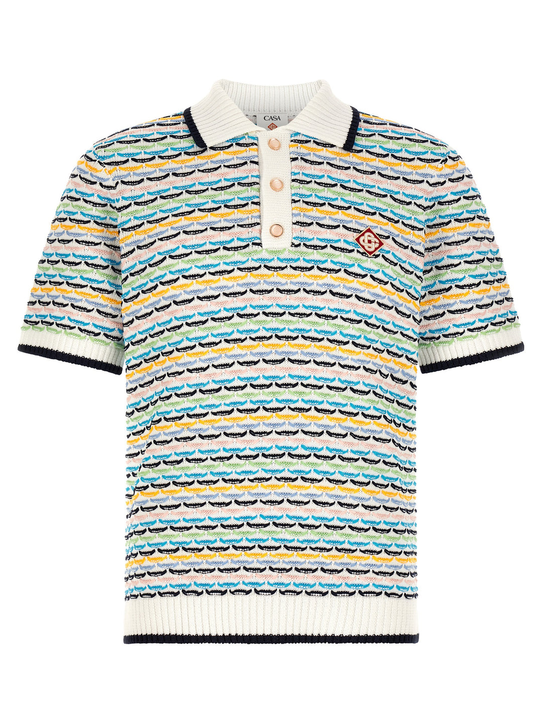 Casablanca Multicolor Cotton Polo Shirt