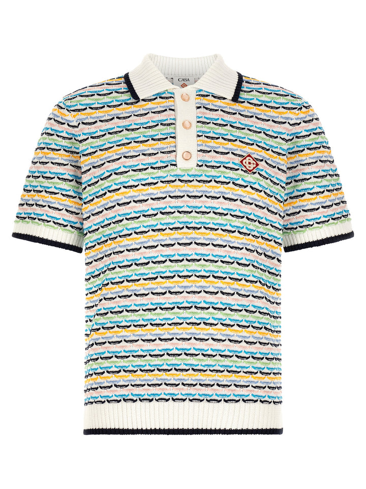 Casablanca Multicolor Cotton Polo Shirt
