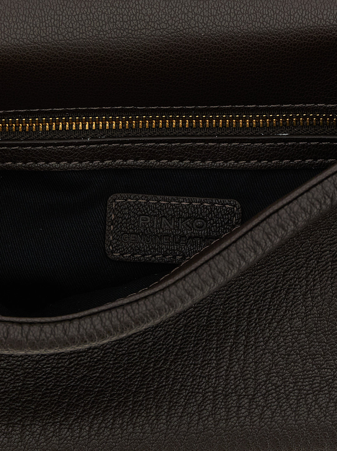 PINKO Brown Lamb Leather Crossbody Bag