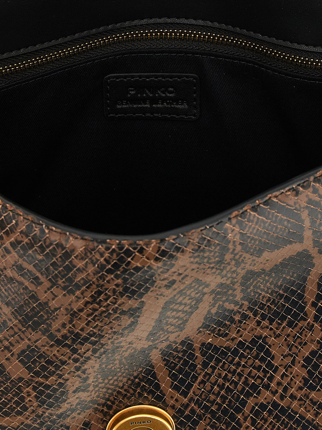 PINKO Brown Calfskin Handbag
