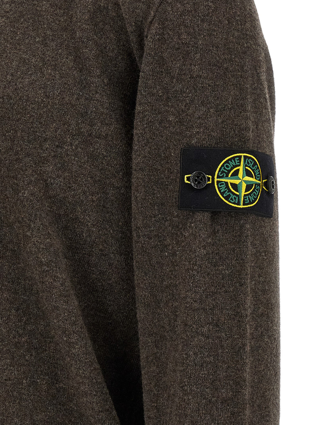 Stone Island Brown Virgin Wool Polo Shirt