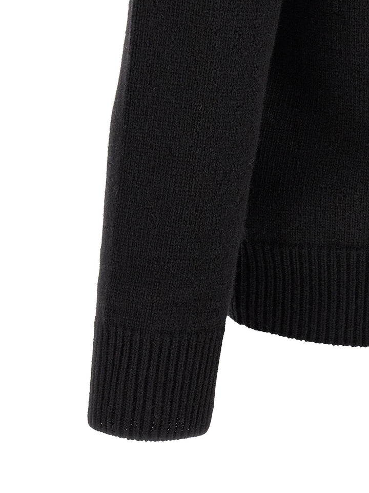 Stone Island Black Virgin Wool Cardigan