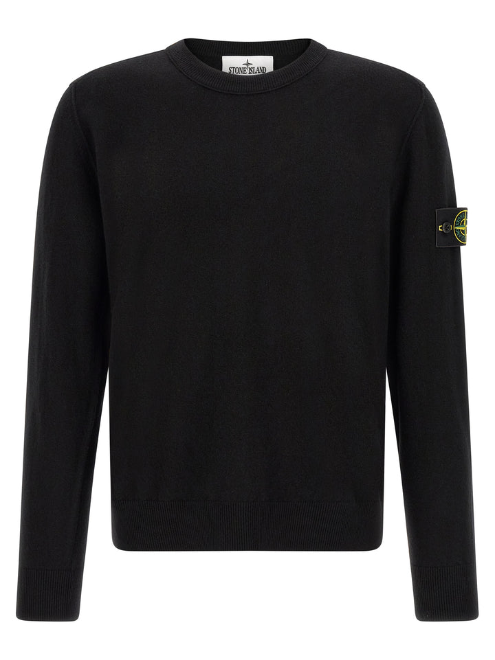 Stone Island Black Virgin Wool Cardigan